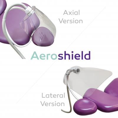 Dentist protective visor - Aeroshield Lateral-Axial version