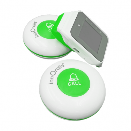 Système d'appel assistante médicale - pack 2 boutons 1 récepteur vert